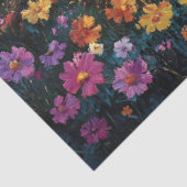 Papier Mousseline Paysage printanier fleuri et arboré (Détail)