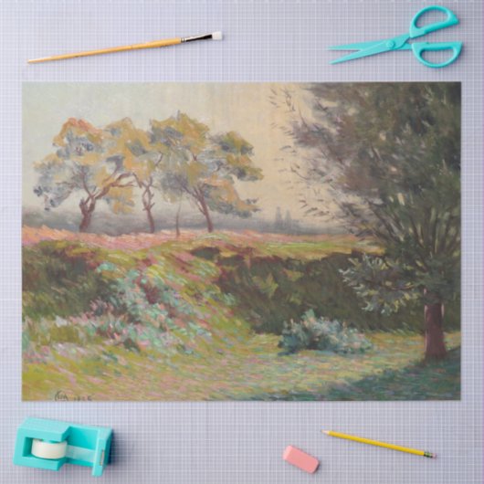 Papier Mousseline Paysage rural (par Léo Gausson) (Artisanat)