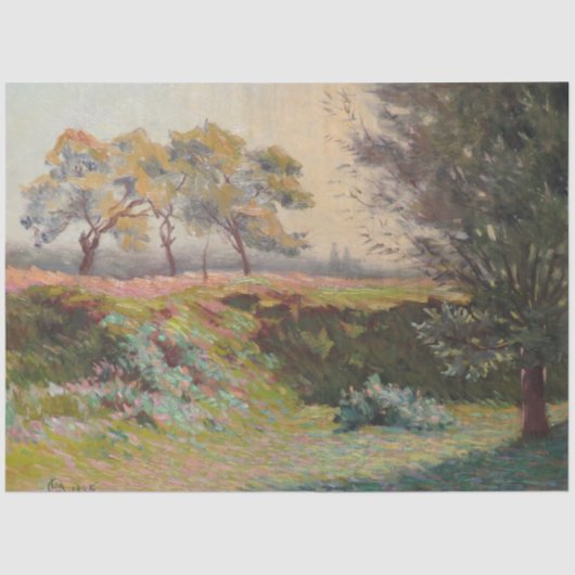 Papier Mousseline Paysage rural (par Léo Gausson) (Recto)