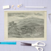 Papier Mousseline Paysage Sunset Mountains Ephemera Decoupage (Artisanat)
