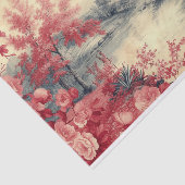 Papier Mousseline Paysage sur papier usé (Détail)