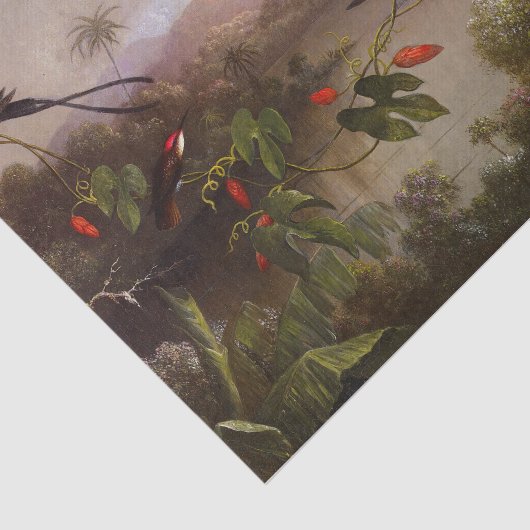 Papier Mousseline Paysage tropical avec dix colibris (Détail)