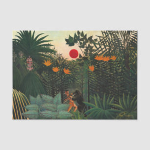Papier Mousseline Paysage tropical par Henri Rousseau