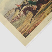 Papier Mousseline Paysage vintage Fox Hunt Ephemera Decoupage (Détail)
