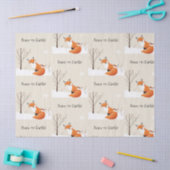 Papier Mousseline Peace Earth Minimalist Fox Bird Animal (Artisanat)