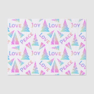 Papier Mousseline Peace Jove Love Christmas Tree Tissue Paper