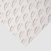 Papier Mousseline Peace Love and Joy Red Berries Green Holiday (Détail)