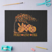 Papier Mousseline Peace Love Automne Citrouille Autum Happy Fall (Artisanat)