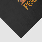 Papier Mousseline Peace Love Automne Citrouille Autum Happy Fall (Détail)