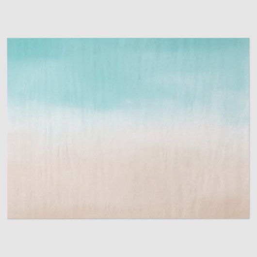 Papier Mousseline Peach Aqua Ombre  (Recto)