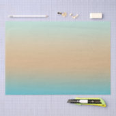 Papier Mousseline Peach Aqua Ombre (Artisanat)