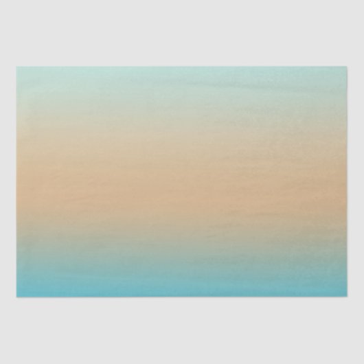 Papier Mousseline Peach Aqua Ombre (Recto)
