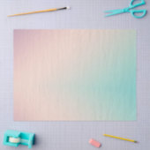 Papier Mousseline Peach Aqua Tie Dye Ombre (Artisanat)