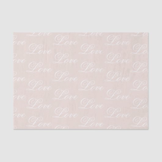 Papier Mousseline Peach Blush Love Toujours Mariage (Recto)