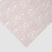 Papier Mousseline Peach Blush Love Toujours Mariage (Détail)