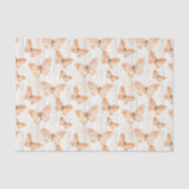 Papier Mousseline Peach Butterflies Birthday (Recto)