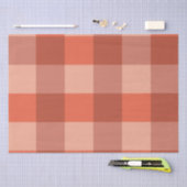 Papier Mousseline Peach Fuzz Orange Checkerboard Motif (Artisanat)