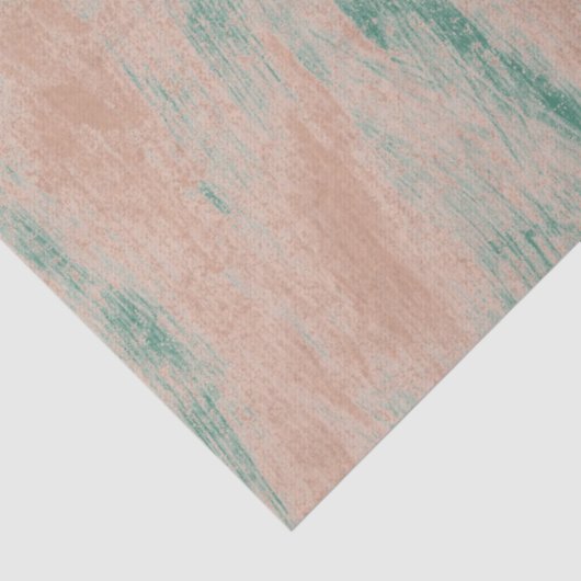 Papier Mousseline Peach Green Abstrait Snowflakes Noël (Détail)