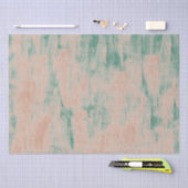 Papier Mousseline Peach Green Abstrait Snowflakes Noël (Artisanat)