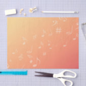 Papier Mousseline Peach Music (Artisanat)