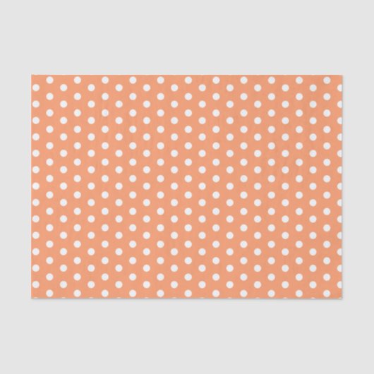 Papier Mousseline Peach Pois (Recto)