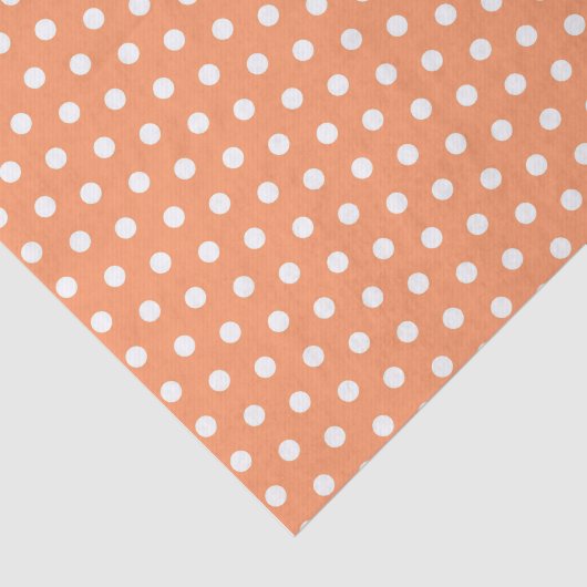 Papier Mousseline Peach Pois (Détail)