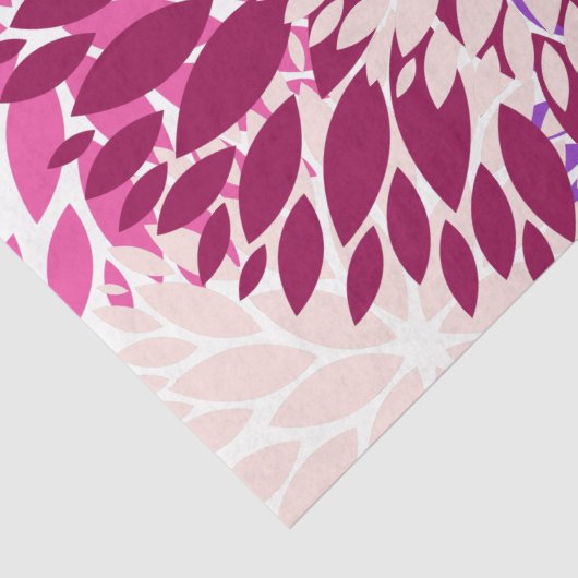 Papier Mousseline Peach rose Bourgogne violet Dahlia (Détail)