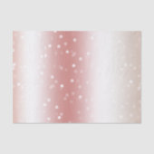 Papier Mousseline Peach Rose Ombre Gold Bokeh Dots Christmas (Recto)