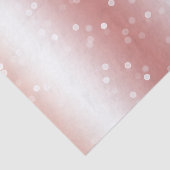 Papier Mousseline Peach Rose Ombre Gold Bokeh Dots Christmas (Détail)