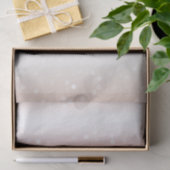 Papier Mousseline Peach Rose Ombre Gold Bokeh Dots Christmas (Cadeau)