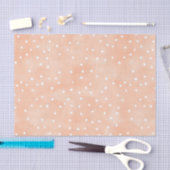 Papier Mousseline Peach White Dots Birthday (Artisanat)