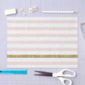 Papier Mousseline Peach White Gold Strips (Artisanat)
