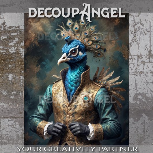 Papier Mousseline Peacock Aristocratique -Découpage