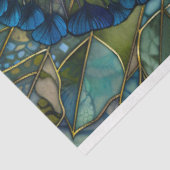 Papier Mousseline Peacock avec une découpage Arrière - plan en verre (Détail)