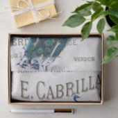 Papier Mousseline Peacock Bird Script français Ephemera Decoupage (Cadeau)