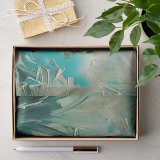 Papier Mousseline Peacock blanc (Cadeau)