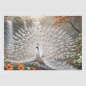 Papier Mousseline Peacock blanc - Découpage - (Recto)