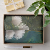 Papier Mousseline Peacock blanc et bleu majestueux en forêt (Cadeau)