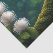 Papier Mousseline Peacock blanc et bleu majestueux en forêt (Détail)