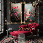 Papier Mousseline Peacock blanc éthérée, arbre à fleurs de cerisiers