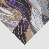 Papier Mousseline Peacock blanc Lavande d'or violet (Détail)