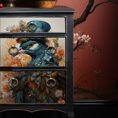 Papier Mousseline Peacock en tissu Casquette de style victorien Art