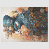 Papier Mousseline Peacock en tissu Casquette de style victorien Art  (Recto)