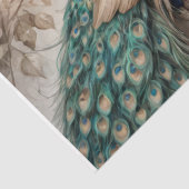 Papier Mousseline Peacock et Roses romantiques - Découpage - (Détail)