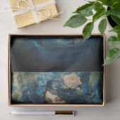 Papier Mousseline Peacock Feather Beather : Femme en Turquoise et bl (Cadeau)