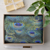 Papier Mousseline Peacock feather monogrammable (Cadeau)