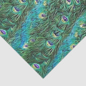 Papier Mousseline Peacock feathers, abstract - pattern in acrylic (Détail)