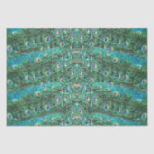 Papier Mousseline Peacock feathers, abstract - pattern in acrylic (Recto)