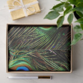 Papier Mousseline Peacock Feathers Arrière - plan Decoupage Tissu Pa (Cadeau)