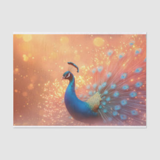 Papier Mousseline Peacock Majestic avec Plumage Vibrant